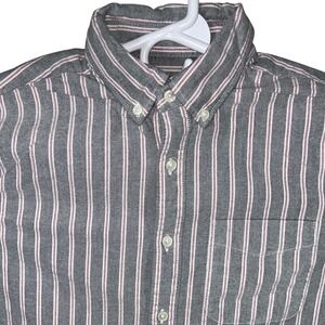 American Eagle‎ Outfitters Men's Small Striped Button Down Shirt Casual Top Gray